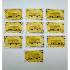 Days of Wonder Ticket to Ride Replacement Cards 11ct Yellow Train Car Locomotive